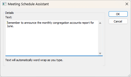 Popup Reminder