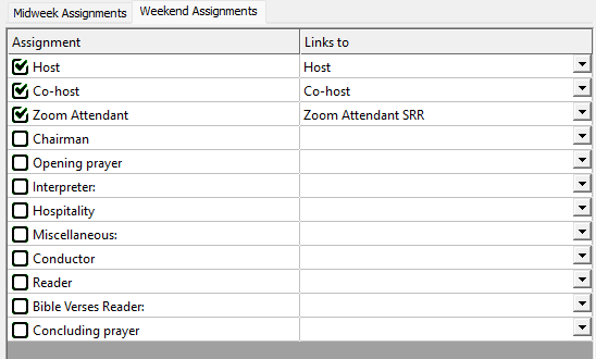 SRR History - Weekend Assignments