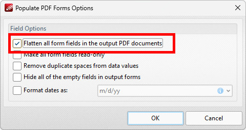 PDF-XChange Editor - Populate PDF Forms Options