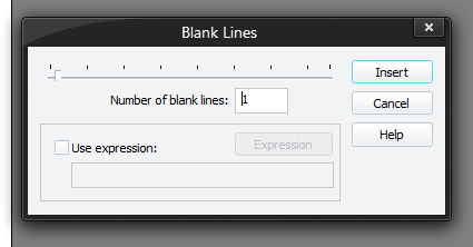 Blank Lines Window