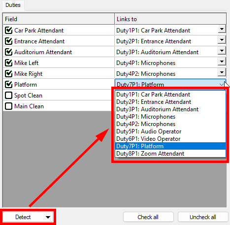 Importing CSV Duties